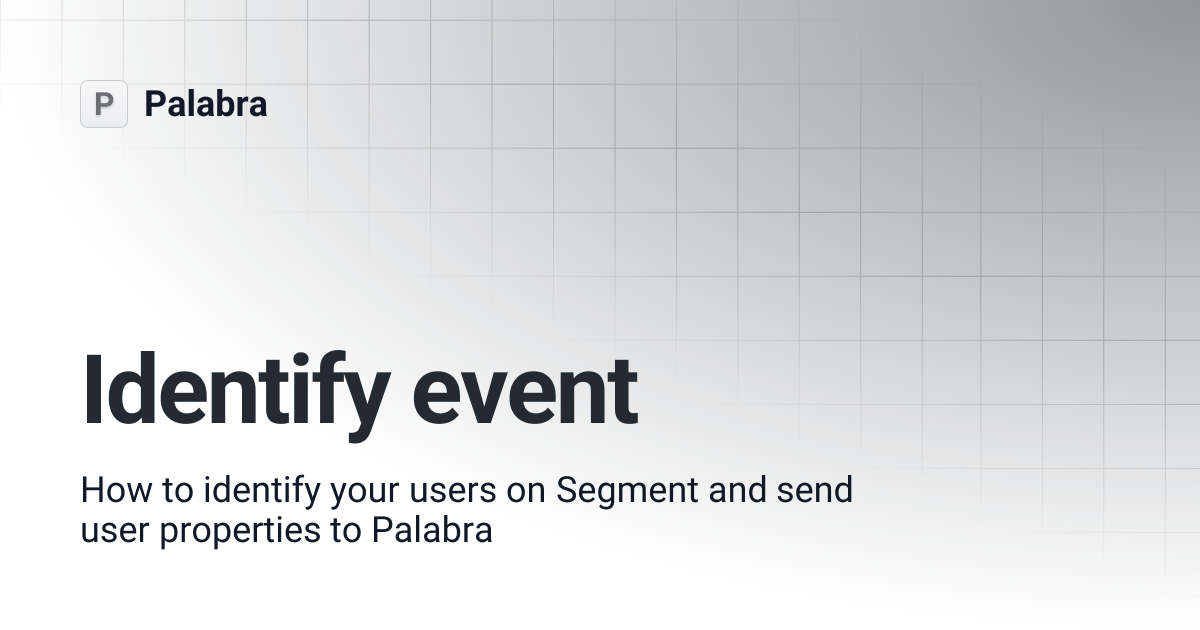 Identify event | Palabra